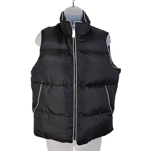 Vintage Polo Ralph Lauren Down Puffer Vest Women's XS/S Black Granola Girl READ - Picture 1 of 10